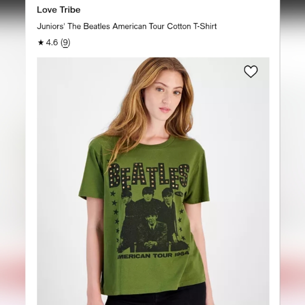 NWT XS Juniors Oversized Beatles T-shirt - Picture 3 of 4